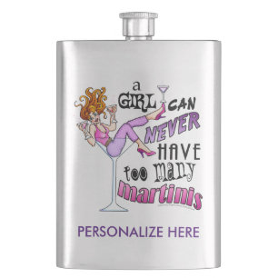 STAINLESS FLASK - TOO MANY MARTINIS