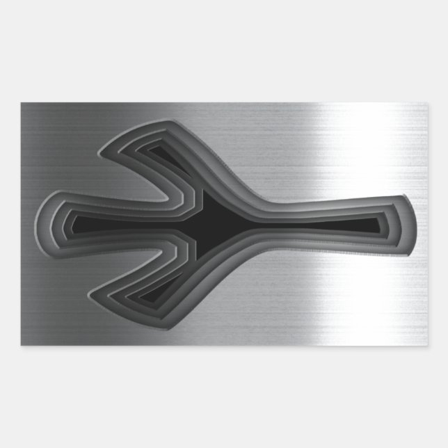 Stainless Rectangular Sticker (Front)