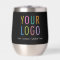 Stainless Steel Black Wine Tumbler with Logo Bulk