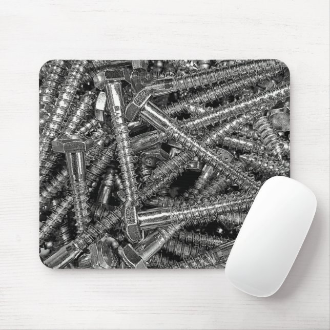 Stainless Steel Bolts Mouse Pad (With Mouse)