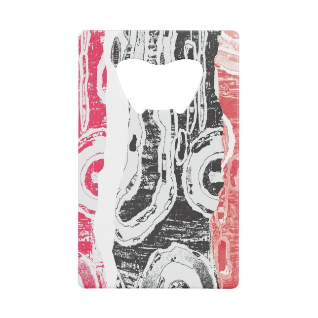 Stainless Steel Bottle Opener – Abstract Land (Front)