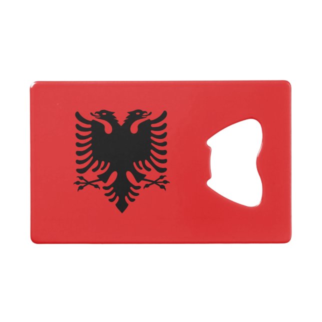 Stainless Steel Bottle Opener Albania flag (Front (Horizontal))
