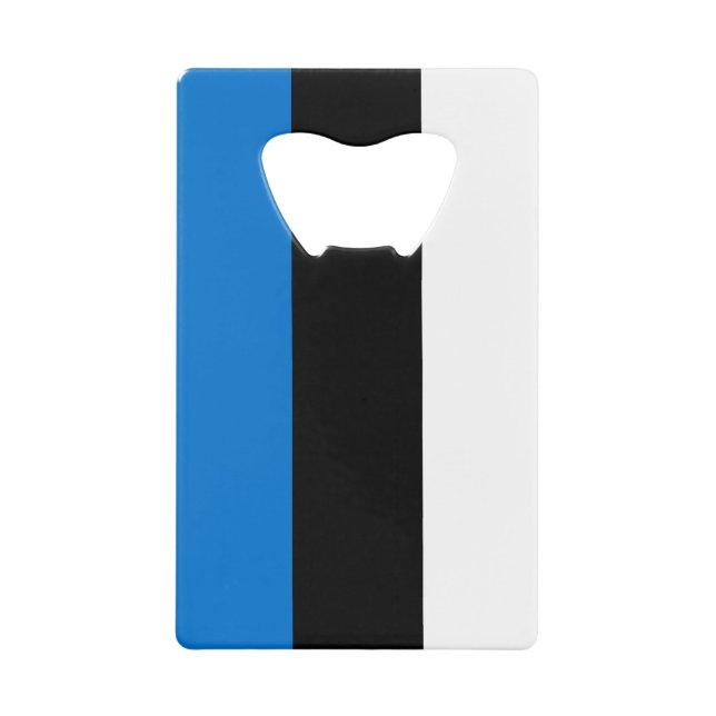 Stainless Steel Bottle Opener flag of Estonia (Front)