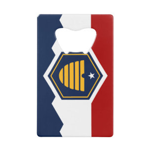 Stainless Steel Bottle Opener flag of Utah, USA