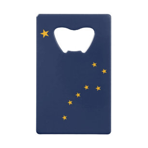 Stainless Steel Bottle Opener with flag of Alaska