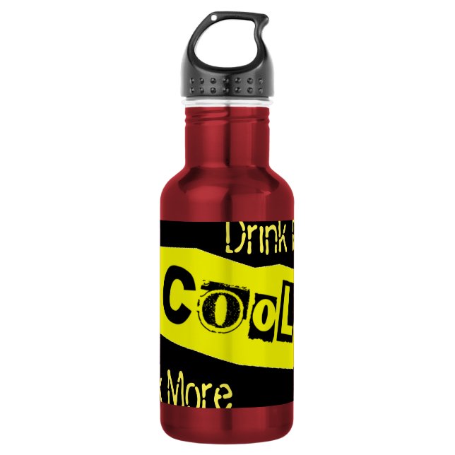 Stainless Steel Drink more Text  532 Ml Water Bottle (Front)