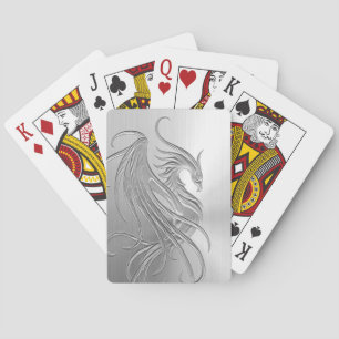 Stainless Steel Effect Phoenix Playing Cards