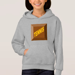 Stainless steel hooded trim CHOCOLAT TENNIS girls