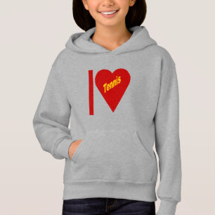 Stainless steel hoodie I LOVE TENNIS