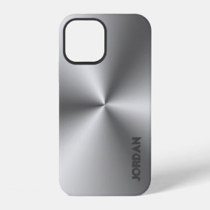 Stainless Steel Look iPhone 12 Case