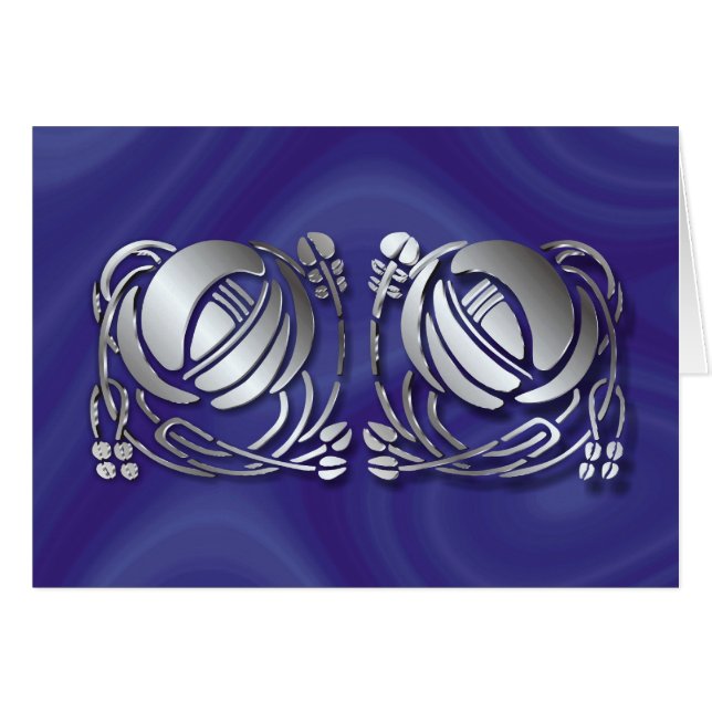 Stainless steel Mackintosh Roses (Front Horizontal)