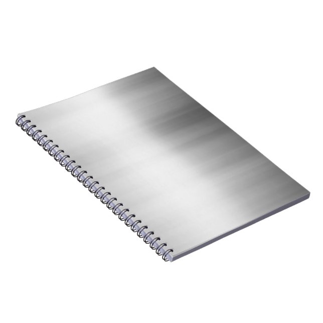 Stainless Steel Metal Look Spiral Notebook (Right Side)