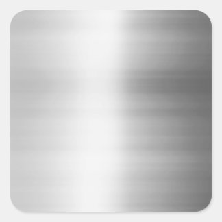 Stainless Steel Metal Look Square Sticker