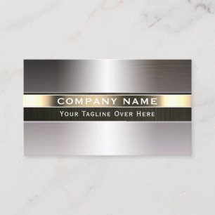 Stainless steel metal silver gold business card