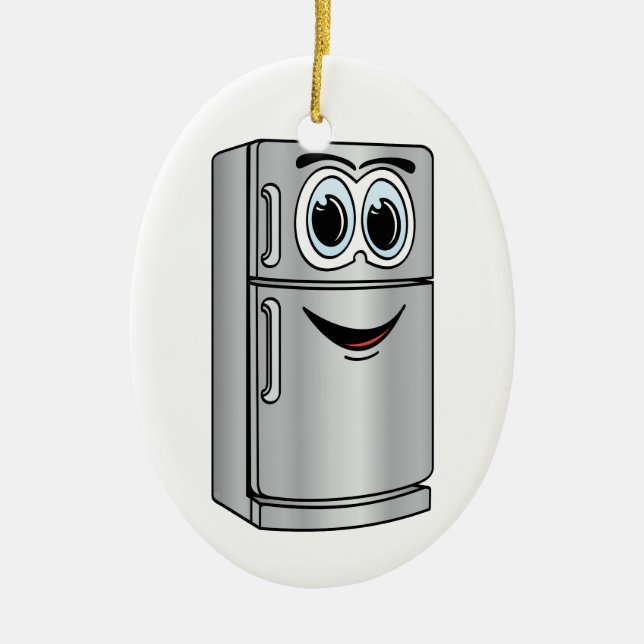 Stainless Steel Refrigerator Cartoon Ceramic Tree Decoration (Front)