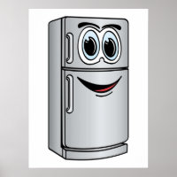 Stainless Steel Refrigerator Cartoon