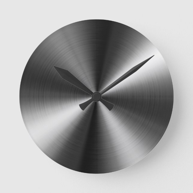 Stainless Steel Round Clock (Front)