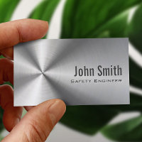Stainless Steel Safety Engineer Business Card
