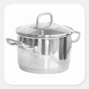 Stainless steel saucepan square sticker