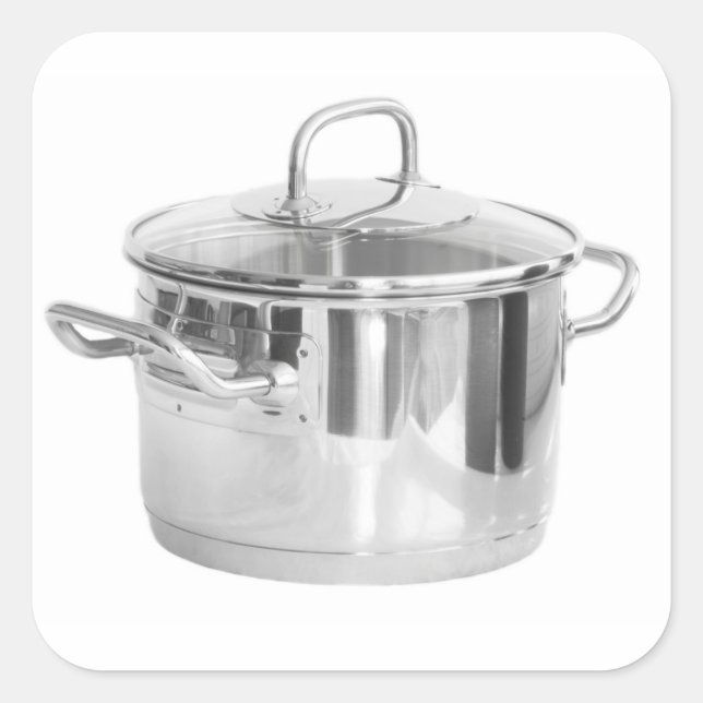 Stainless steel saucepan square sticker (Front)