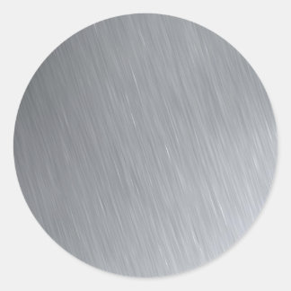 Stainless steel texture with lighting highlights classic round sticker
