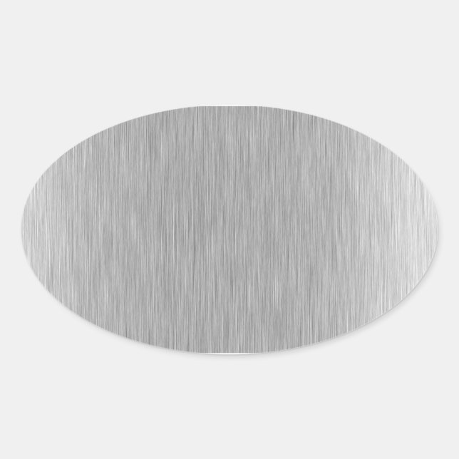 Stainless Steel Textured Oval Sticker (Front)
