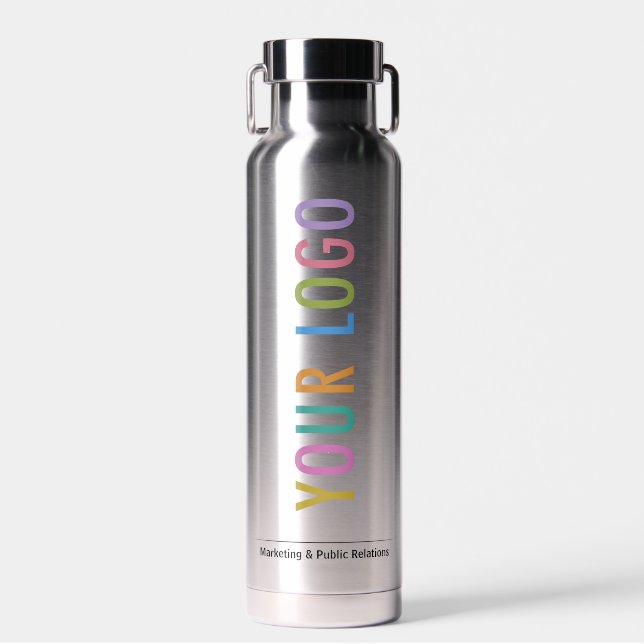 Stainless Steel Thor Water Bottle with Custom Logo (Front)