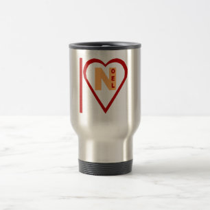 Stainless steel travel cup I LOVE NOEL