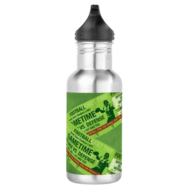 Stainless Steel Water Bottle Football Game Tickets (Right)