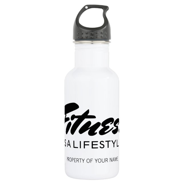 Stainless Steel Water Bottle for fitness gym sport (Front)