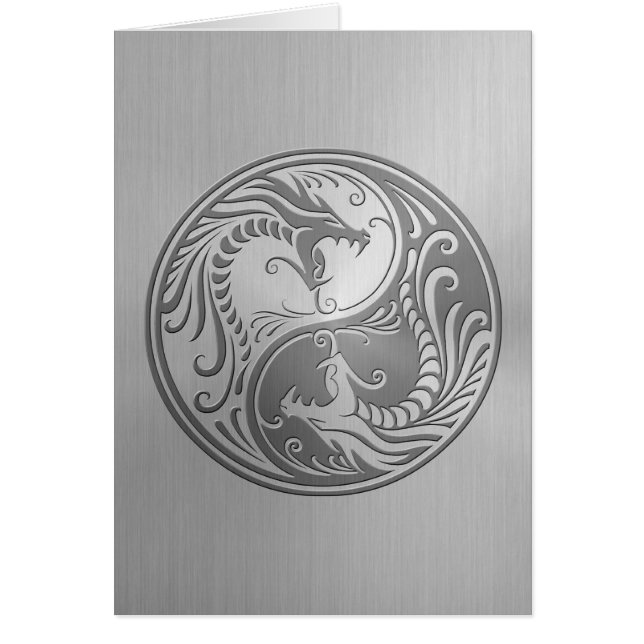 Stainless Steel Yin Yang Dragons (Front)