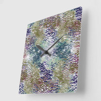Stains and splatters of paint under hammered glass