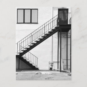 Staircase in Black and White Postcard
