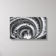 Staircase in black and white print