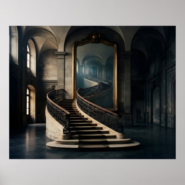 Staircase leading into mirror poster (Front)