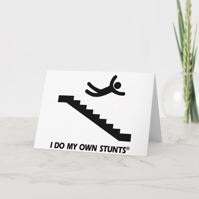 Stairs My Own Stunts Card (Front)
