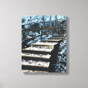 stairs nightscape canvas print