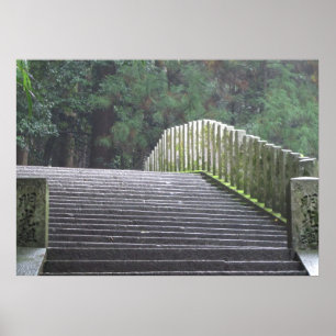 Stairs on Mt. Kurama Poster