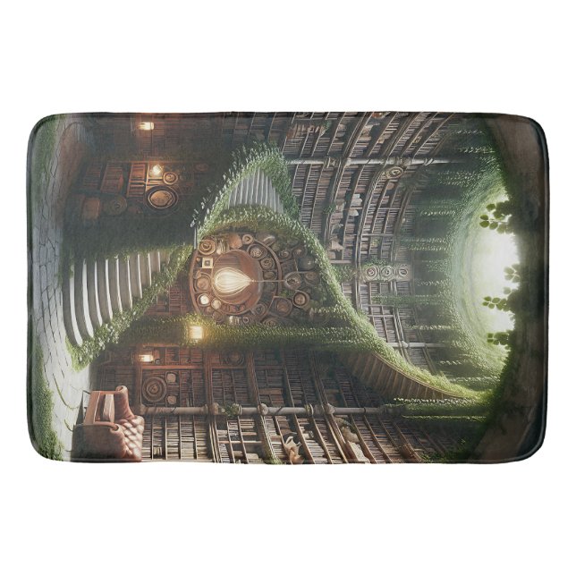 Stairs To A Book Lover's Dream Bath Mat (Front)
