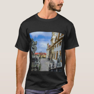 Stairs with stone angels at Loreto Prague church T-Shirt