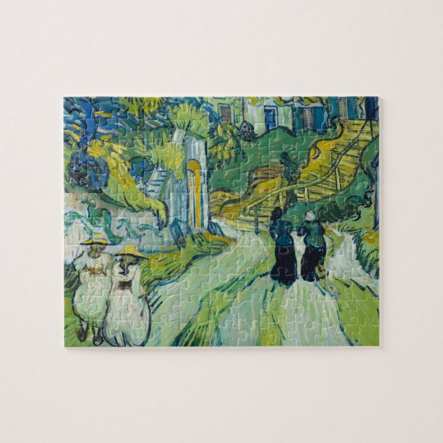 Stairway at Auvers by van Gogh: Jigsaw Puzzle (Horizontal)