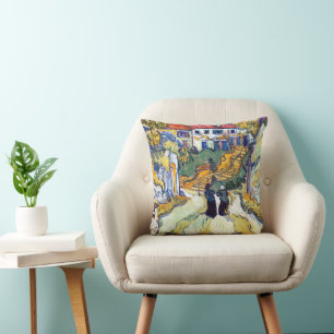 Stairway at Auvers by Vincent Van Gogh   Cushion