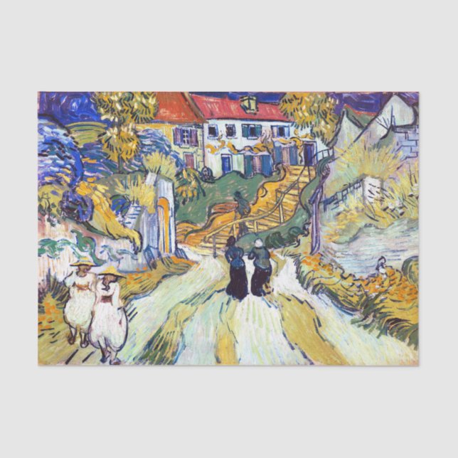 Stairway at Auvers by Vincent Van Gogh   Tissue Paper (Front)