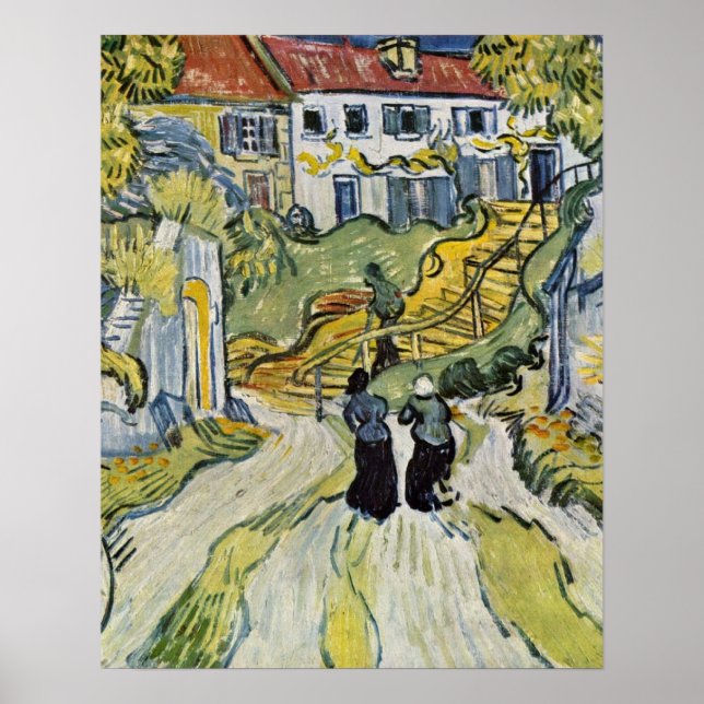Stairway at Auvers by Vincent Willem van Gogh Poster (Front)