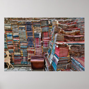 Stairway Of Old Books Poster