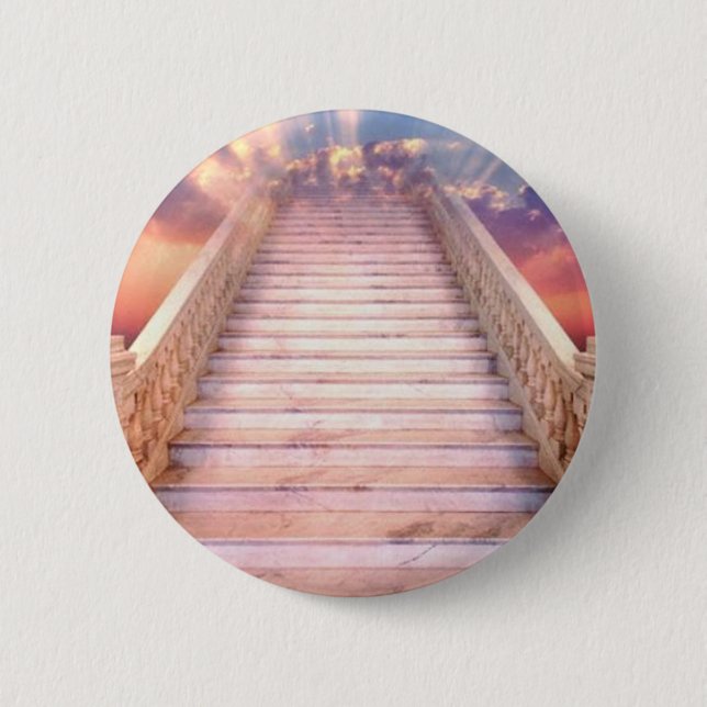 stairway to heaven 6 cm round badge (Front)