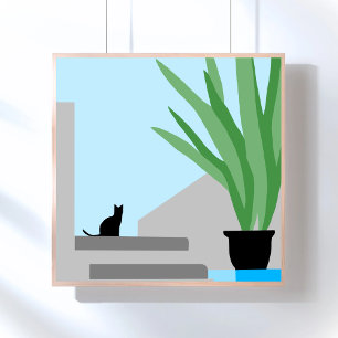 Stairway to Heaven   Cat Modern Downloadable Poster