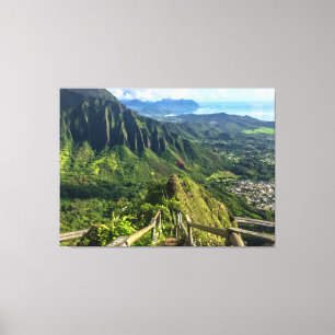 Stairway to Heaven, Hawaii, USA Canvas Print