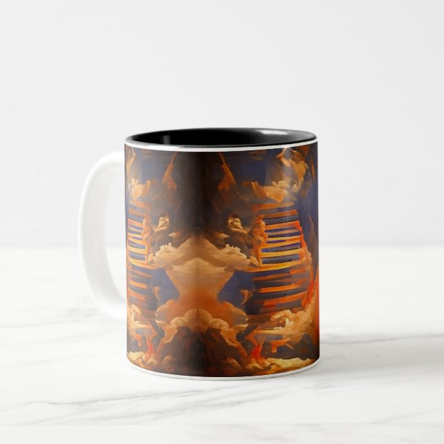 Stairway to heaven Two-Tone coffee mug (Front Left)