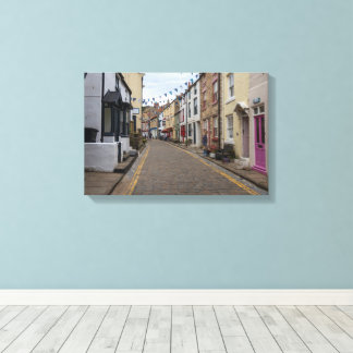 Staithes High Street Cobbled Road Canvas Print